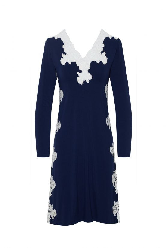 Chemise de nuit modal bleue