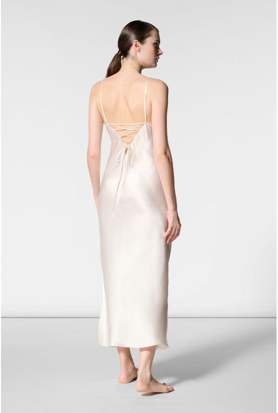 Chemise de nuit soie ivoire mariage