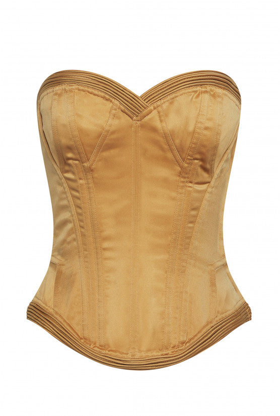 Corset beige satin VICTORIA