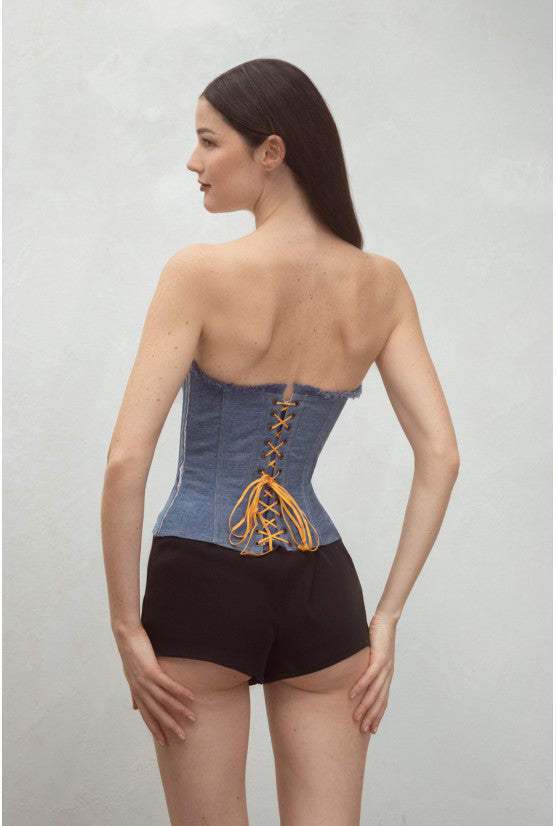 Corset bleu jean MIKO