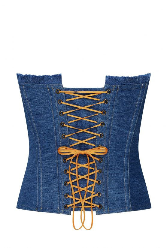 Corset bleu jean MIKO