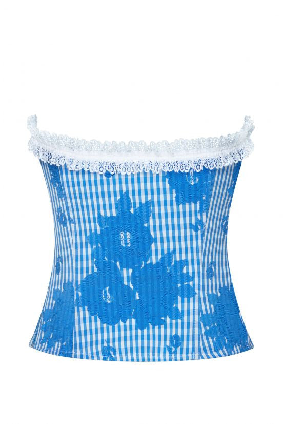 Bustier vichy bleu