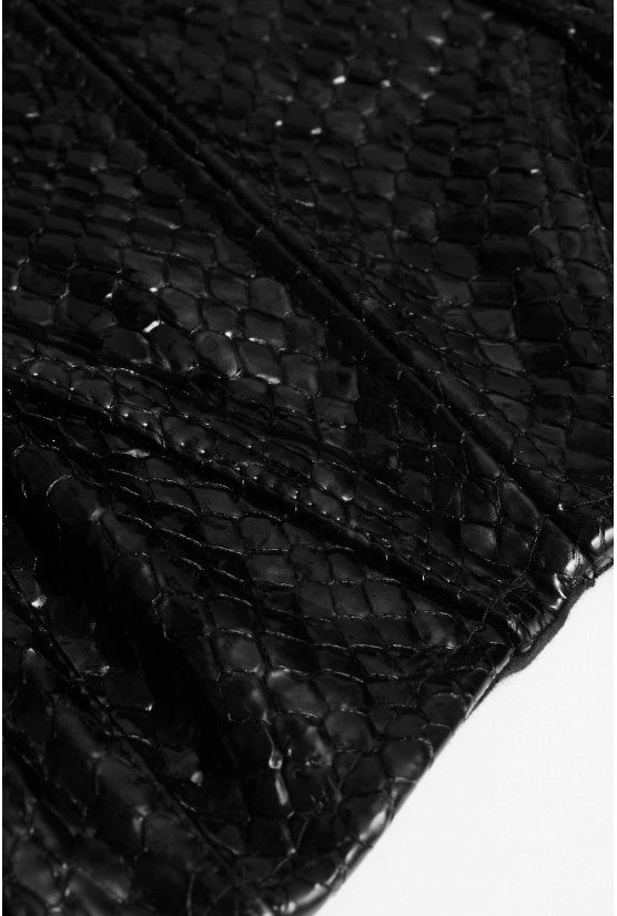 Corset noir cuir VICTORIA