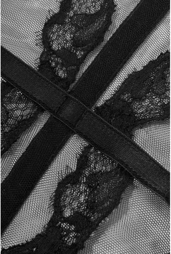 Corset noir romantique TALIA