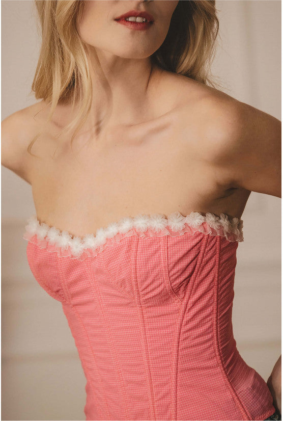 Bustier rose fluo