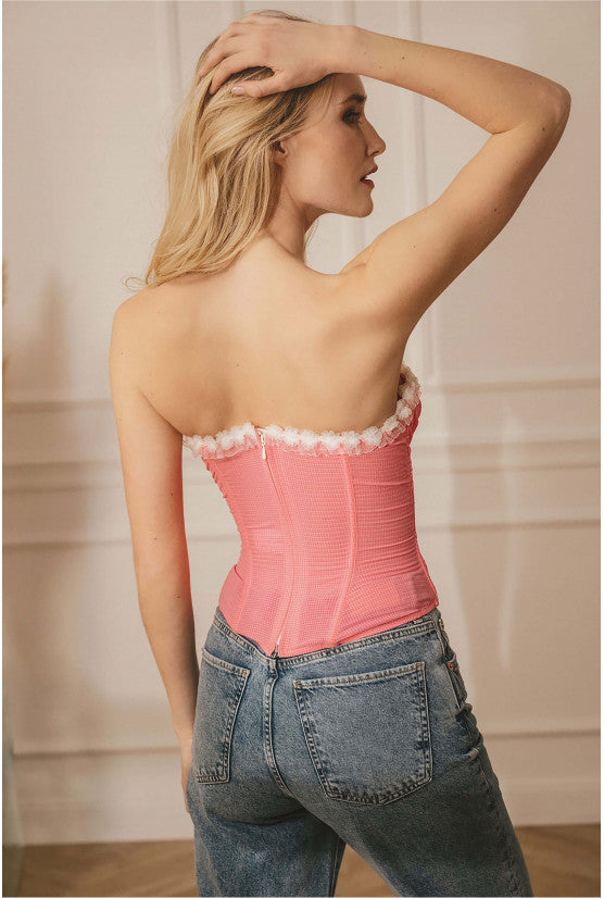 Bustier rose fluo