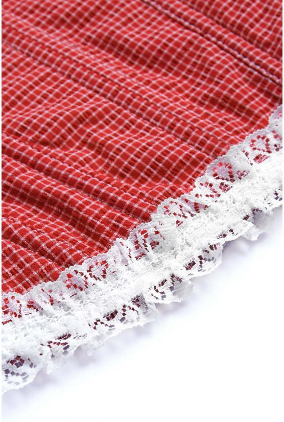 Bustier vichy rouge