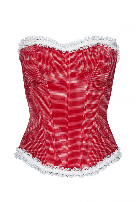 Corset rouge vichy VICTORIA
