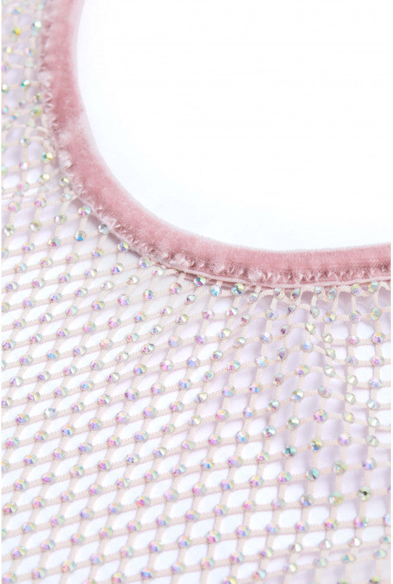 Crop top iridescent rose