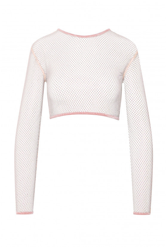 Crop top iridescent rose
