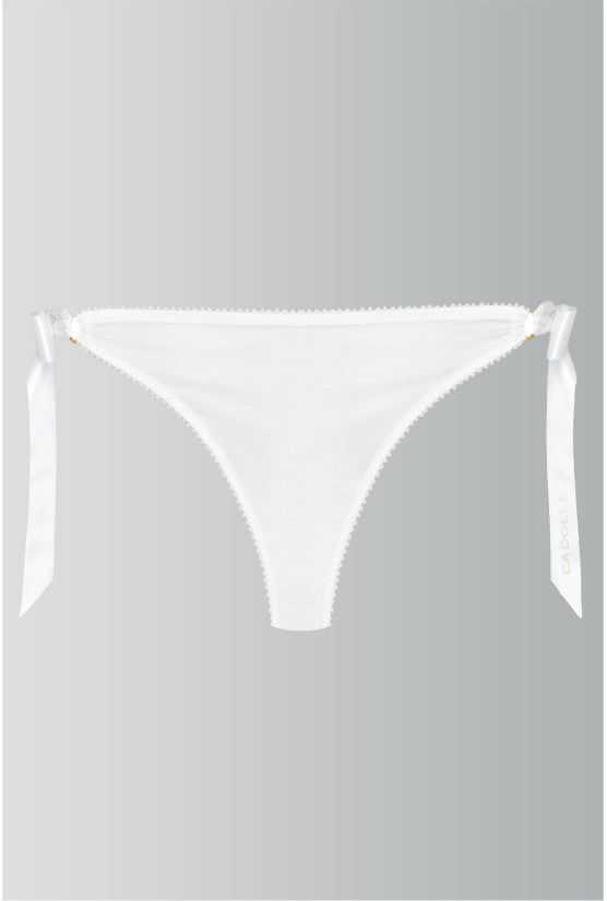 Culotte satin ivoire à noeuds GEISHA