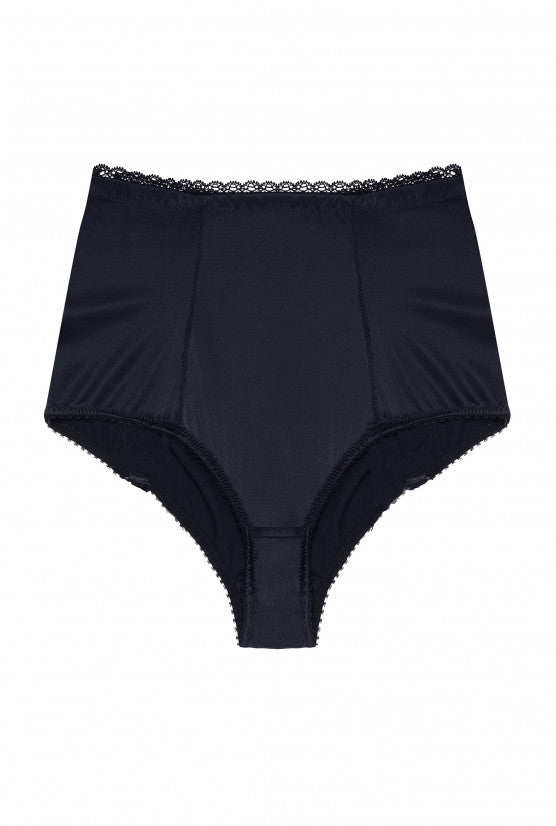 Culotte SUPER GAINANTE satin noir "Gina"