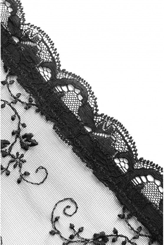Culotte noire fleurette