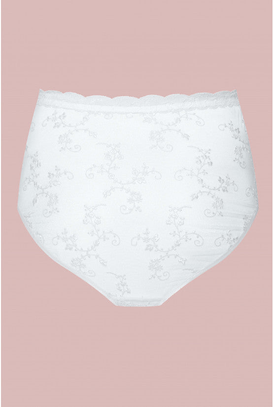 Culotte brodée fleurette blanche
