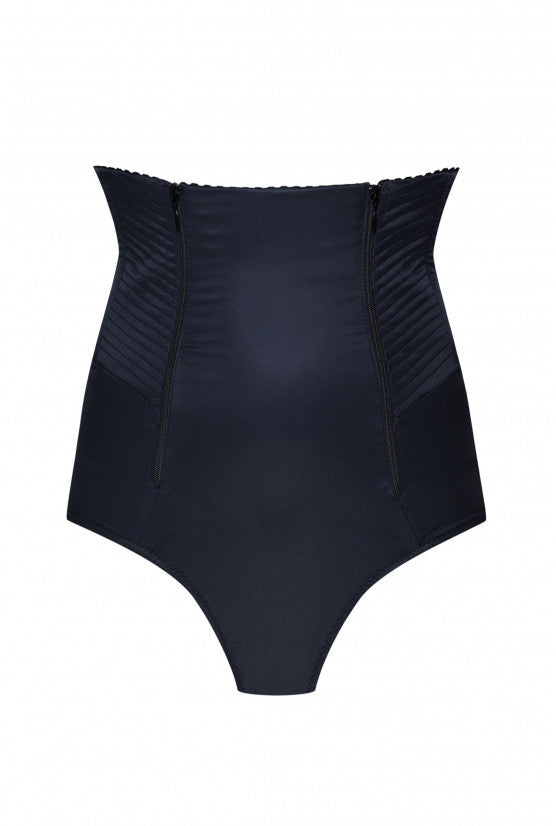 Culotte corsetée satin noir RACHEL