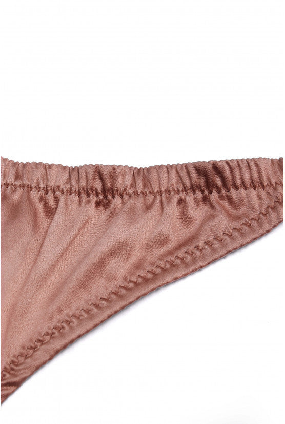 Culotte MIMI soie nude dorée