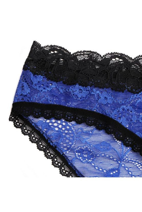 Culotte PLUME dentelle bleue