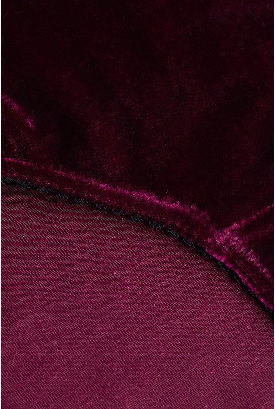 Culotte TAILLE HAUTE velours bordeaux "Gina"
