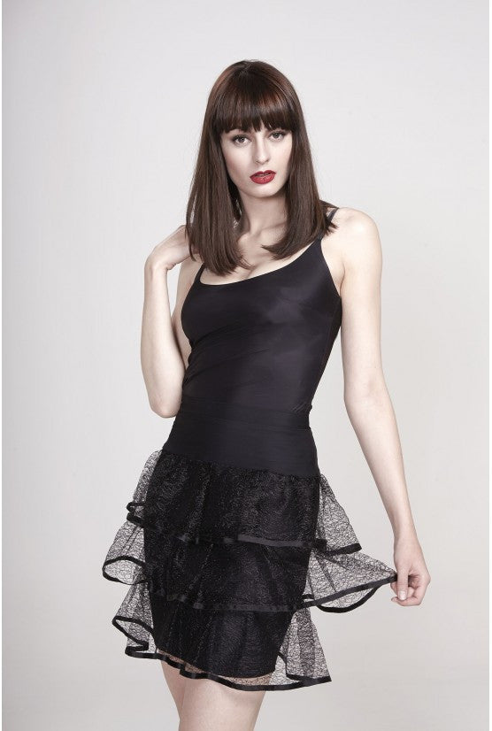 Rock CRINOLINE Satin schwarz