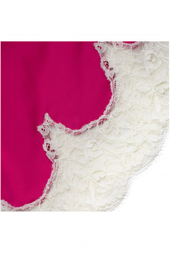 Jupe LOUISE satin framboise