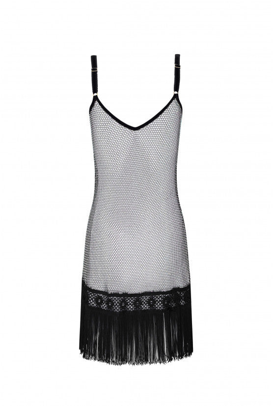 Robe iridescente noire