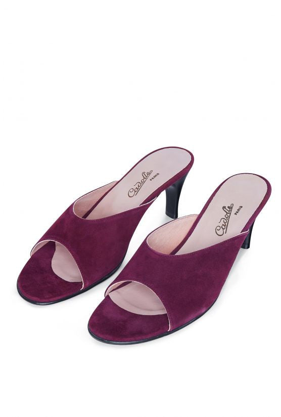 Mules bordeaux