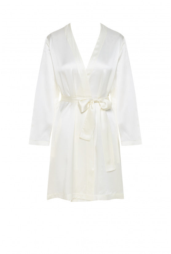 Peignoir soie ivoire