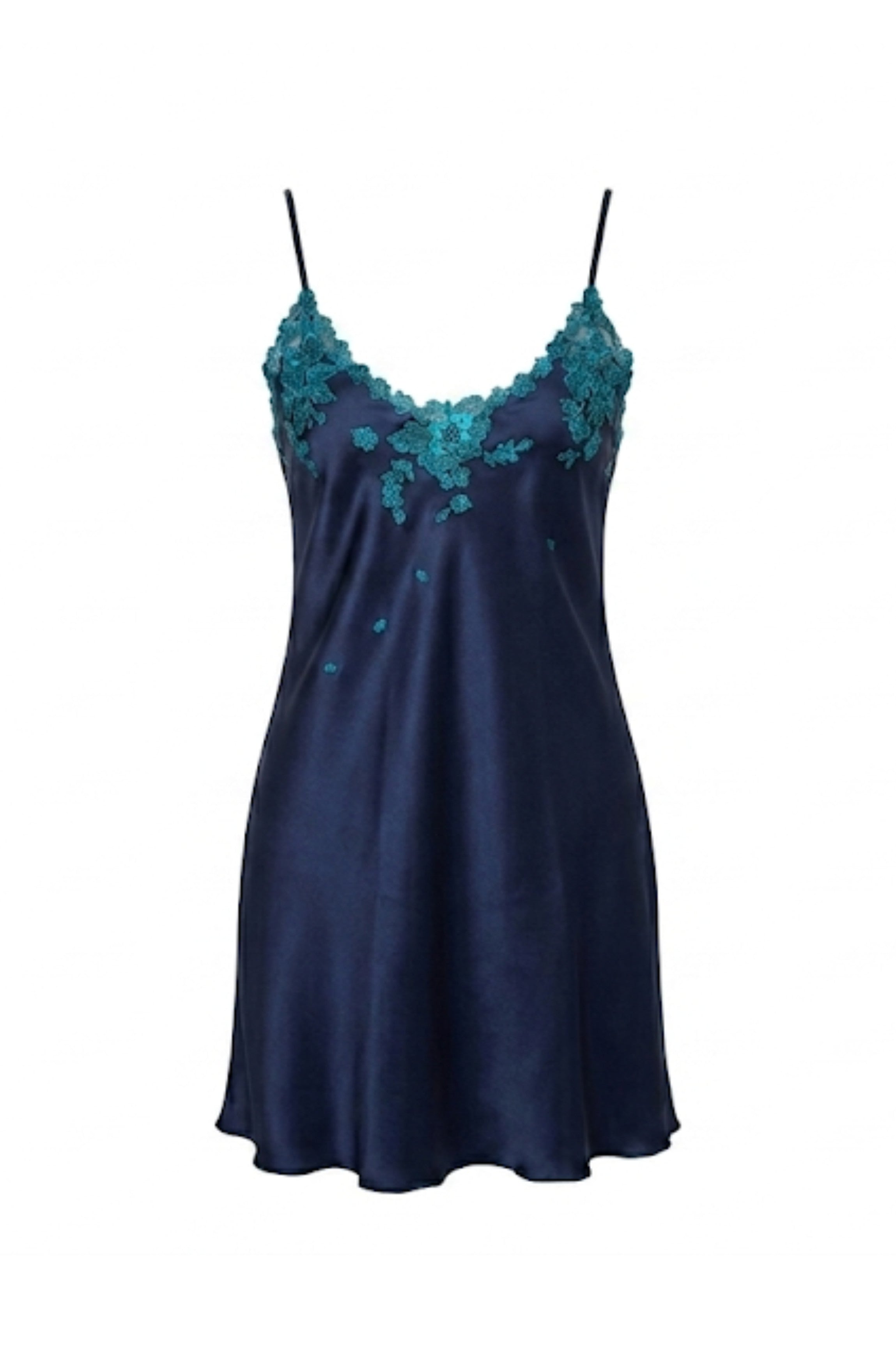 Nuisette soie bleue nuit