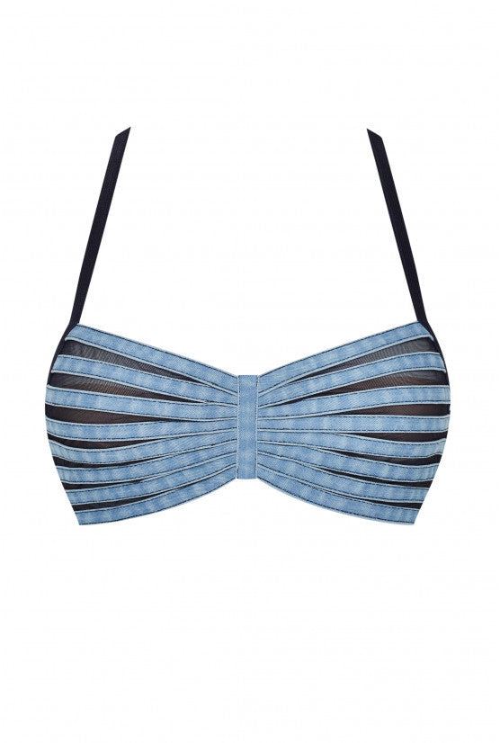 Soutien-gorge BANDEAU denim bleu clair