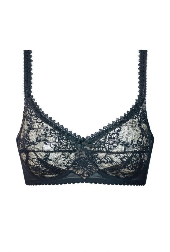 Soutien-gorge dentelle noire et chair