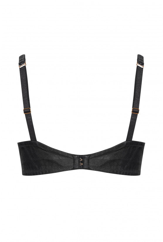 Soutien-gorge cuir noir