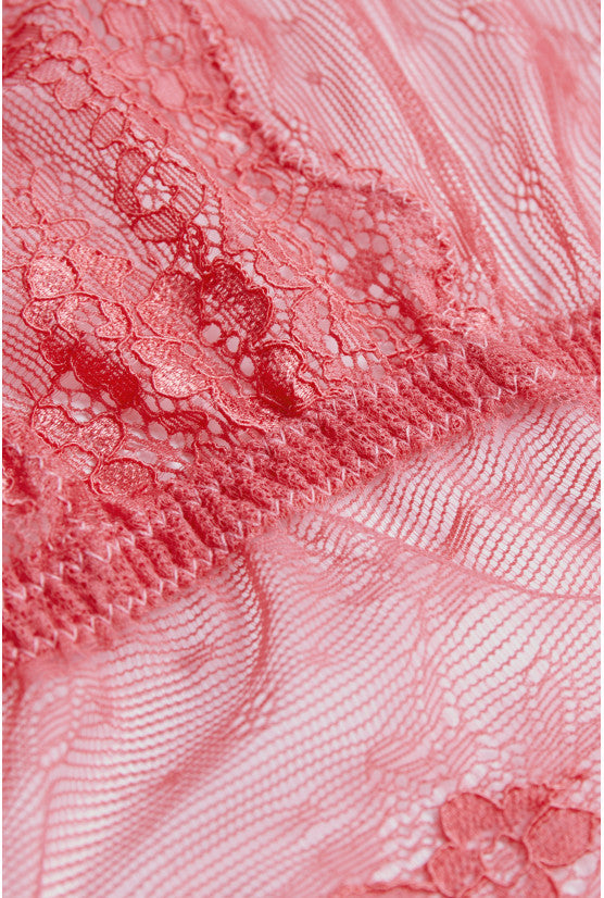 Soutien-gorge bustier sans armature dentelle rose GRACE