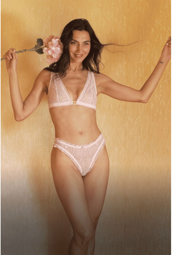 Soutien-gorge ouverture devant Finesse rose CLIP