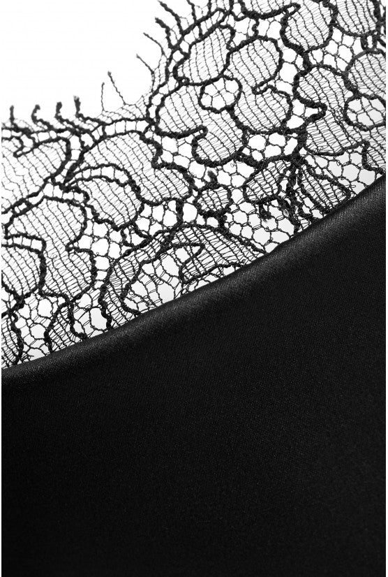 Soutien-gorge pigeonnant dentelle noire "Rama"
