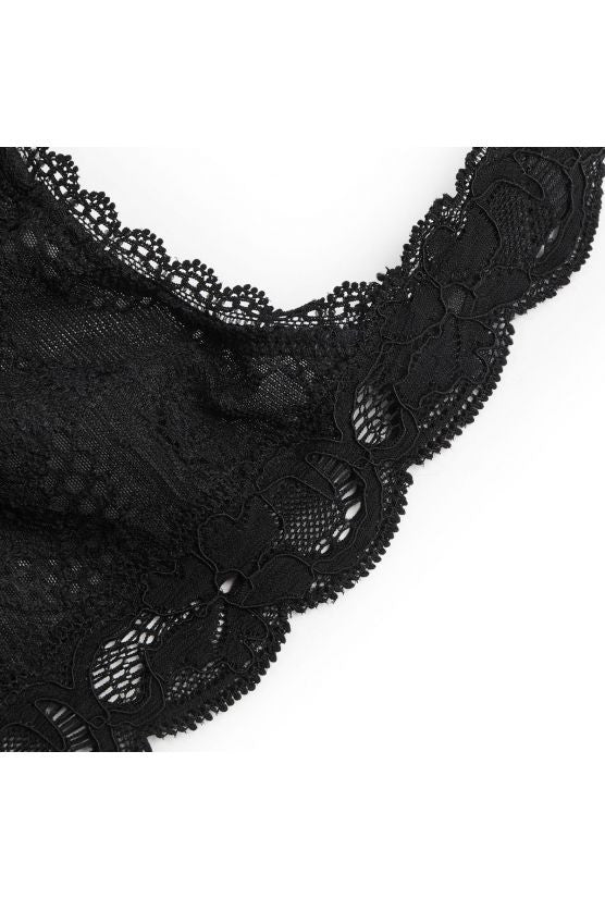 Soutien-gorge sans armature dentelle noire LOLA