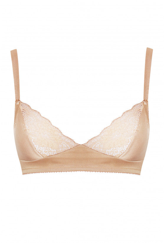 Soutien-gorge soie dorée petits seins TWEETY