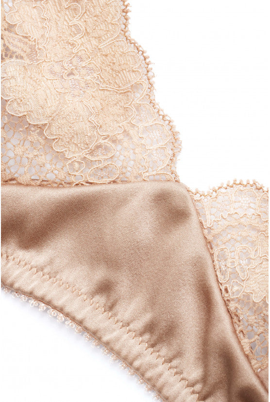 Soutien-gorge soie dorée petits seins TWEETY