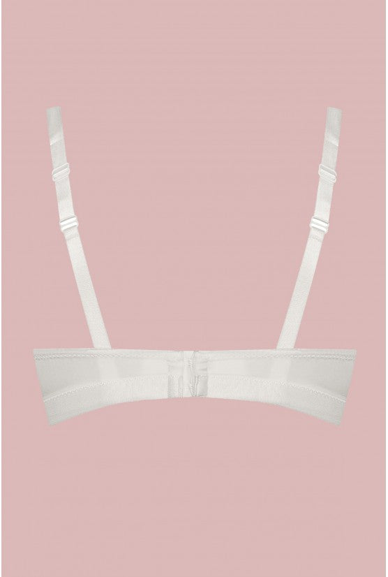 Soutien-gorge triangle satin blanc ALEXIA