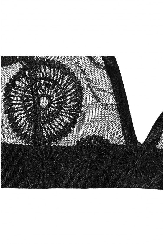 Soutien-gorge sans armature soleil noir ALEXIA