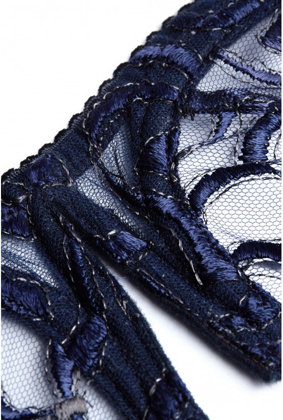 Soutien-gorge brodé bleu