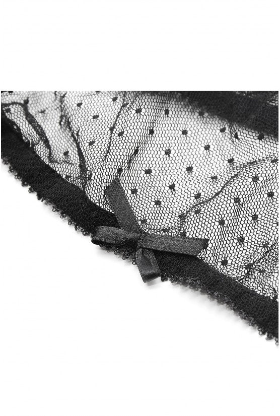 String CATHY plumetis noir