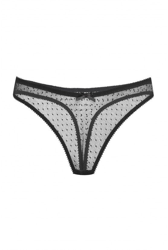String CATHY plumetis noir