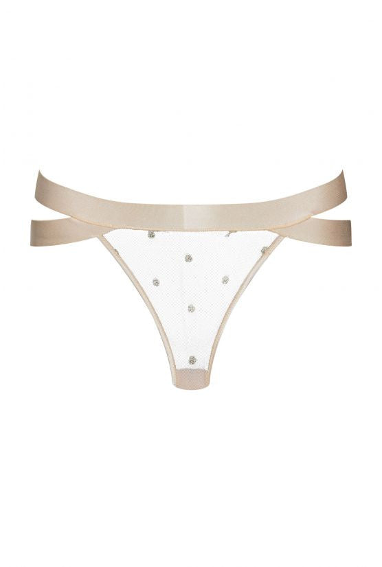 String papillon pois dorés