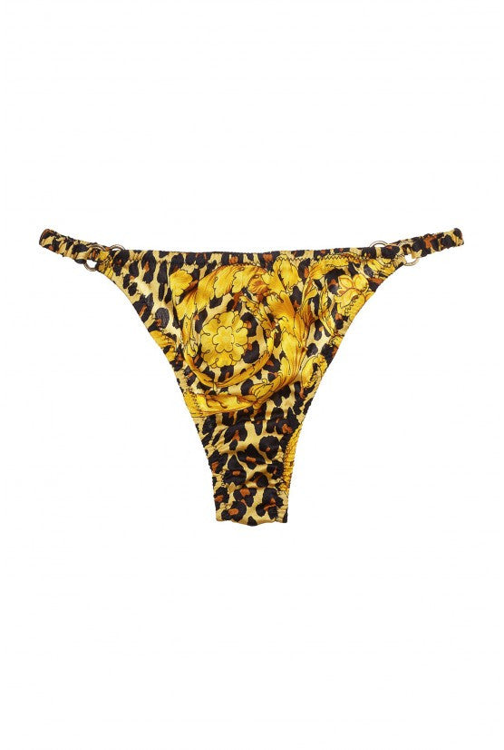 Tanga soie léopard