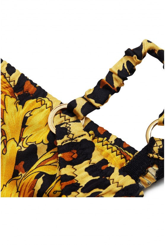 Tanga soie léopard