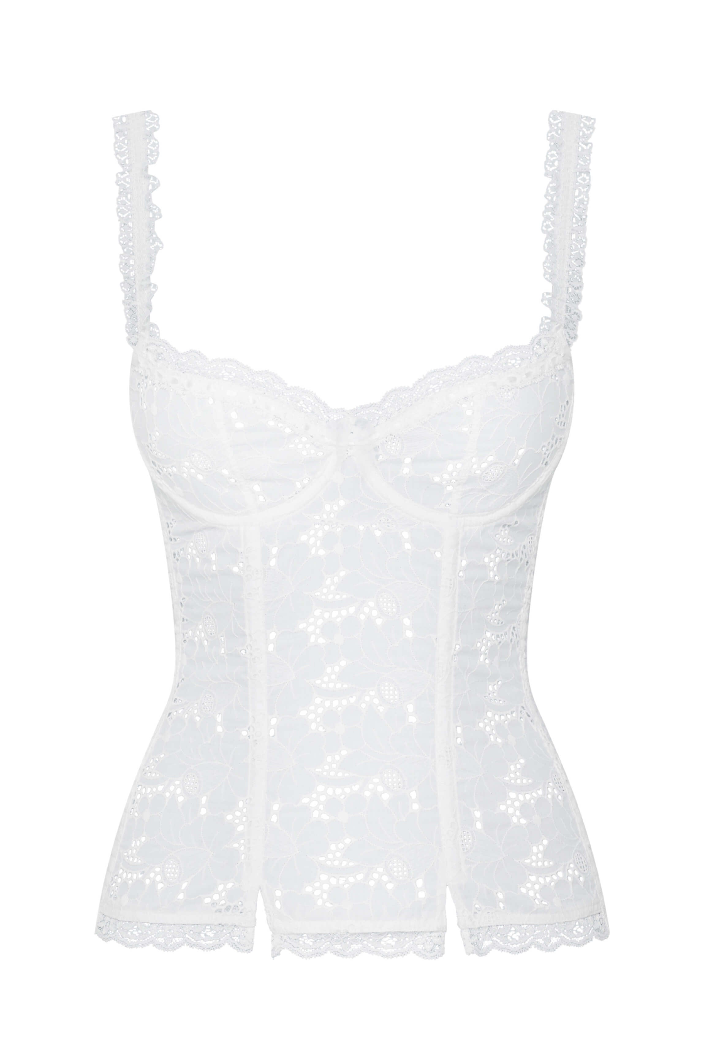 Corset blanc broderie anglaise SALSA