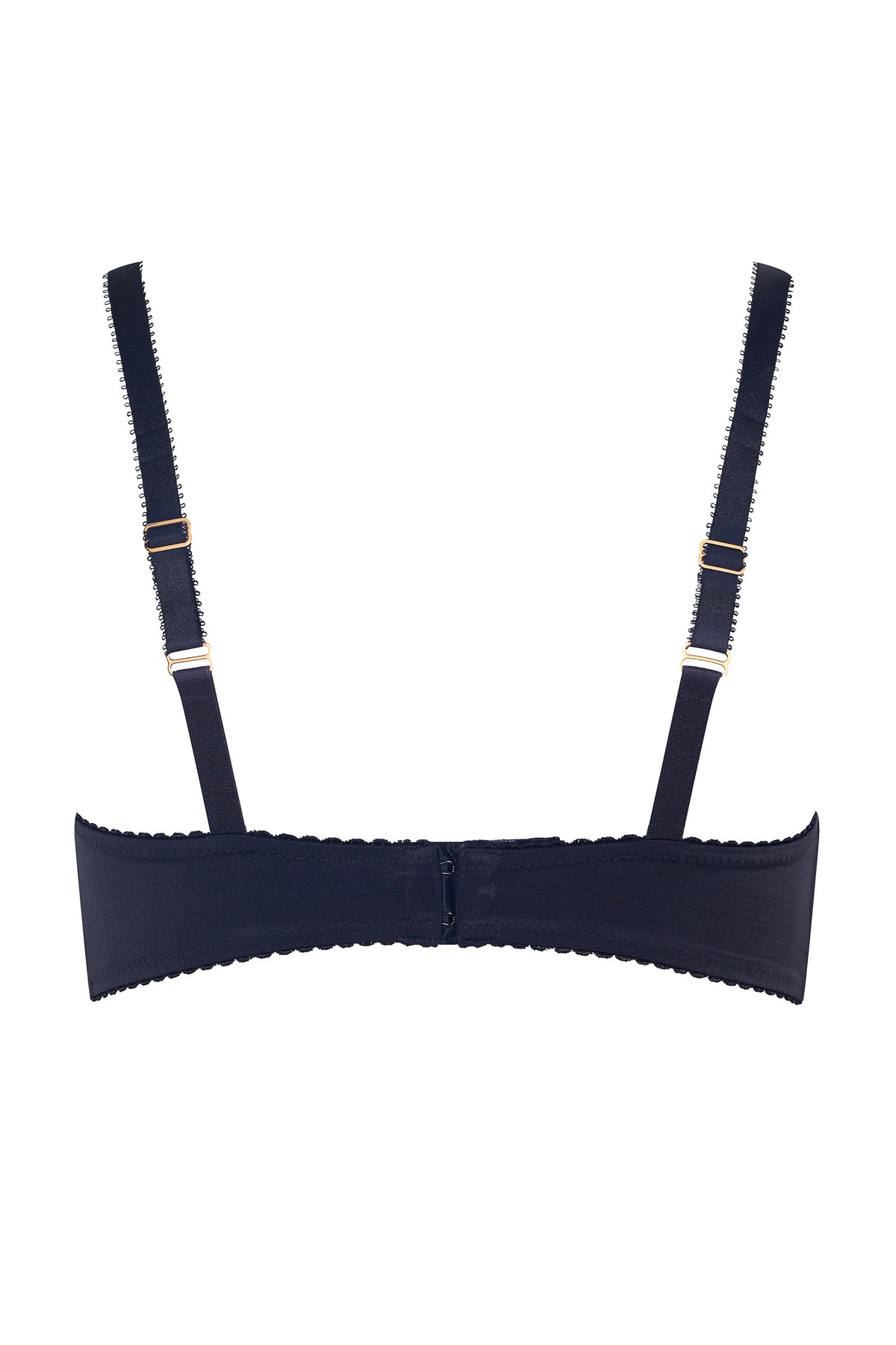 Push-up-BH aus blauem Satinstoff „Rama“