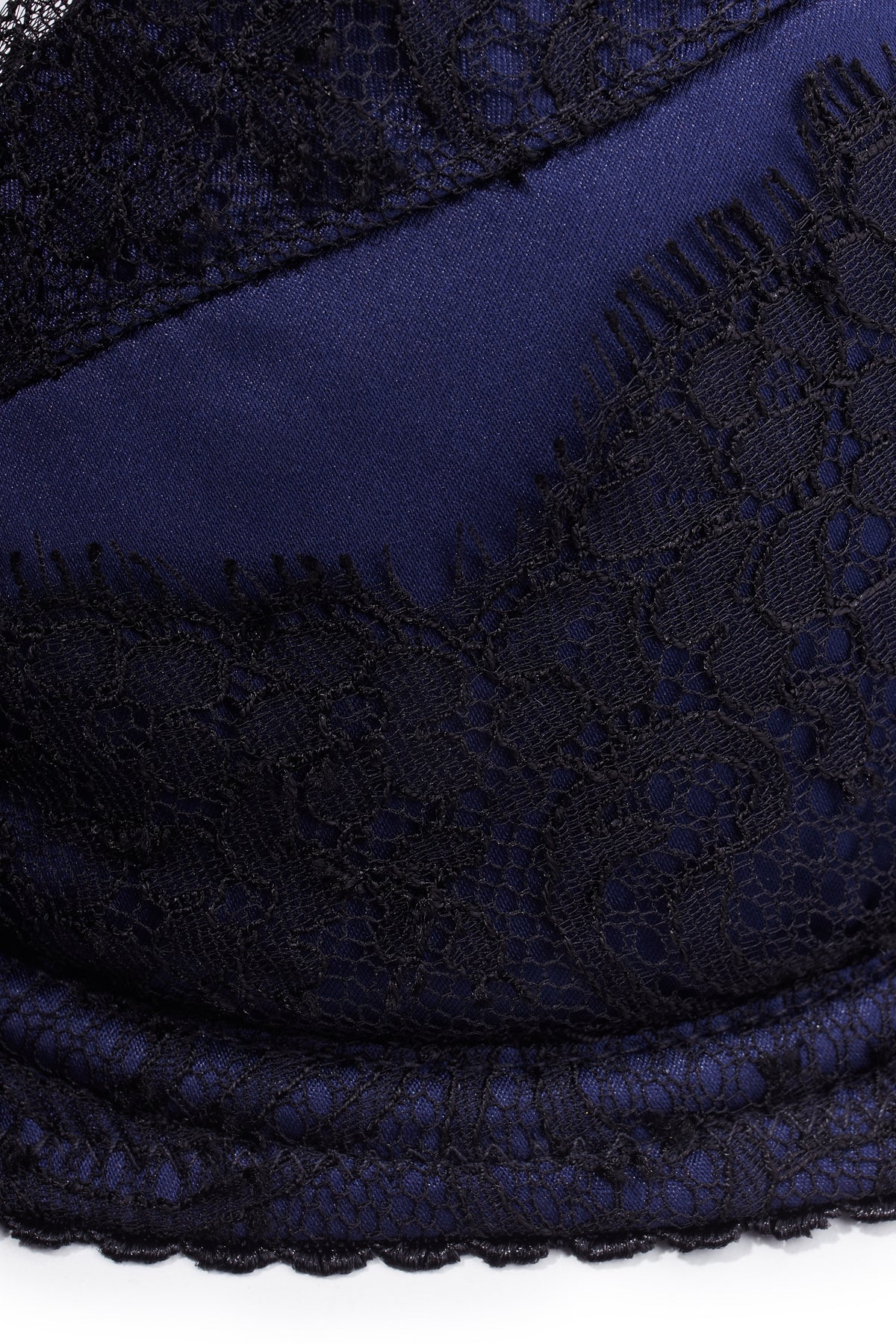 Push-up-BH aus blauem Satinstoff „Rama“
