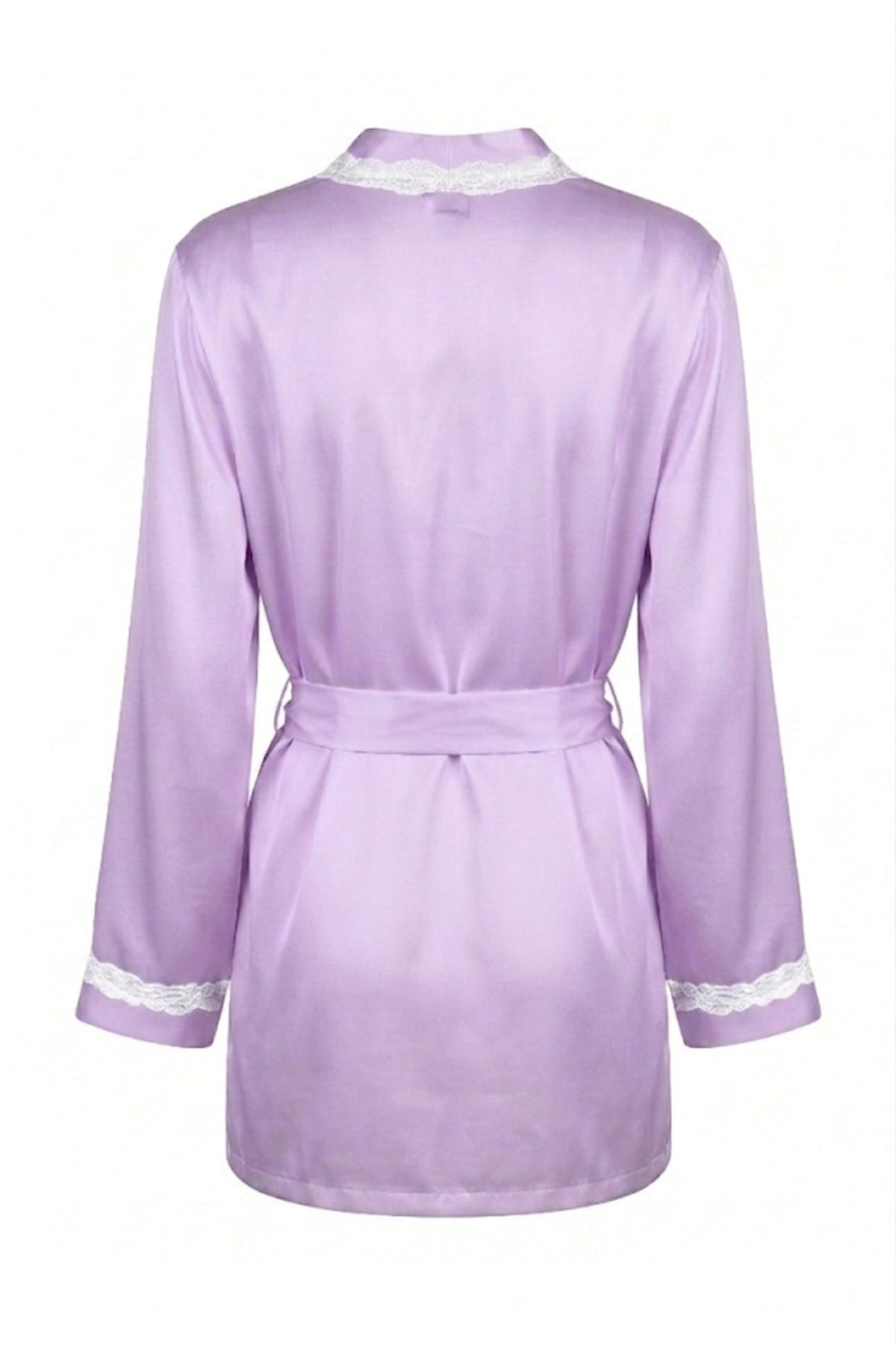 Veste de pyjama soie lavande
