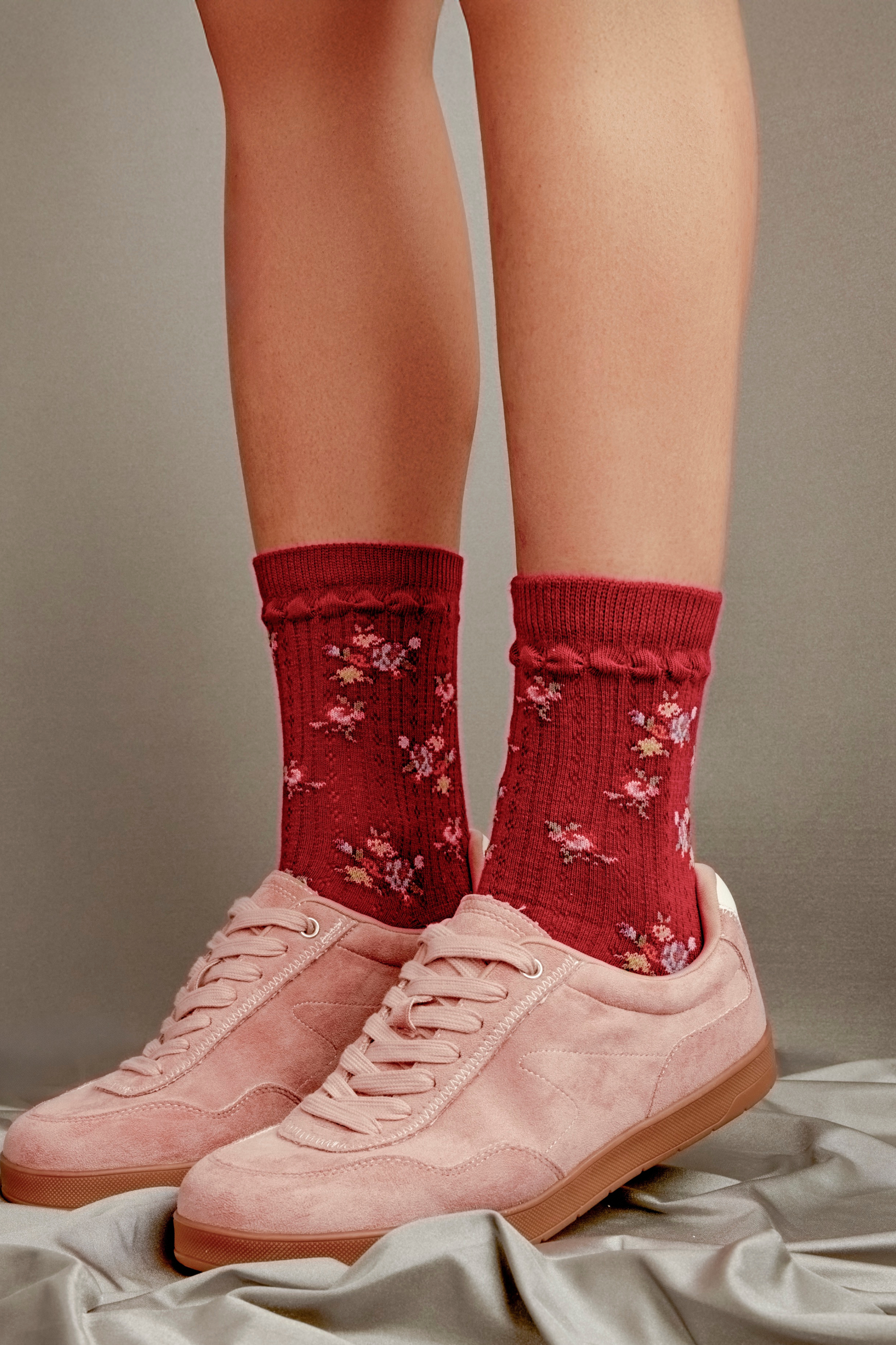 Chaussettes bordeaux
